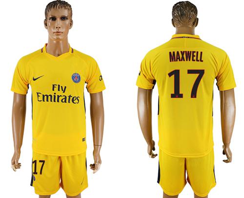 Paris Saint-Germain #17 Maxwell Away Soccer Club Jersey - Click Image to Close
